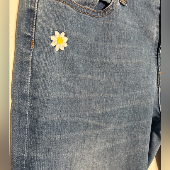 J. Crew Slim Boyfriend Jeans Size 27 Daisy Embroidery - Picture 8 of 15